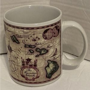 Map of Hawaiian Islands mug 1999 ABC Stores coffee cup